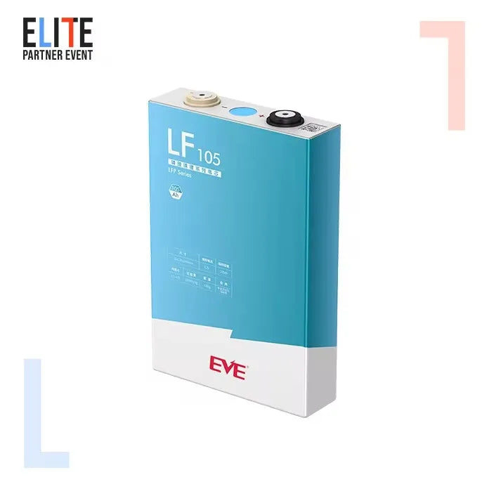 8PCS EVE LF105 Lifepo4 50ah 105ah 100ah Lifepo4 Prismatic Cells Grade A 3.2v Lifepo4 105ah Prismatic FLP Cell Lithium Iron Phosp